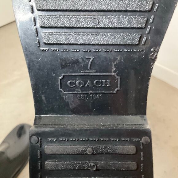 Coach Tasha Signature Gold Buckle Rain Boots - Picture 6 of 8